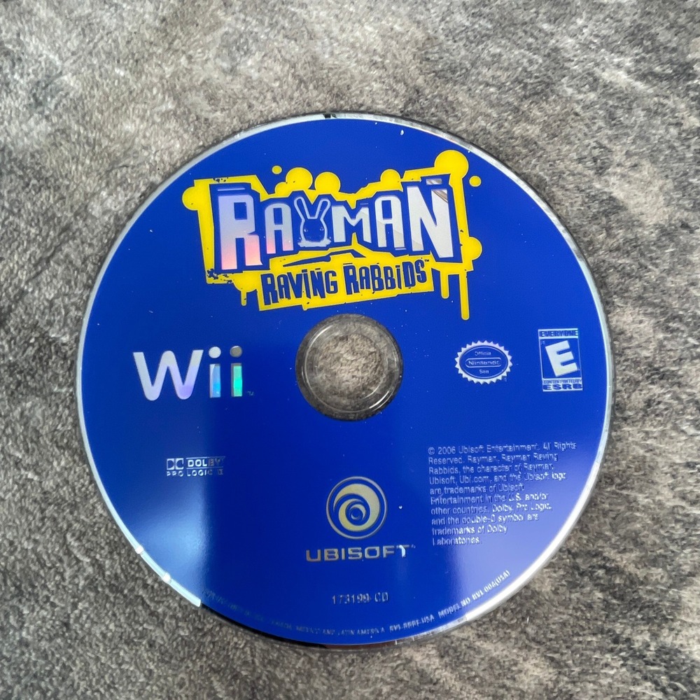 Rayman Raving Rabbids Nintendo Wii Game Disc Only Authentic Ubisoft RVL-RRRE-USA